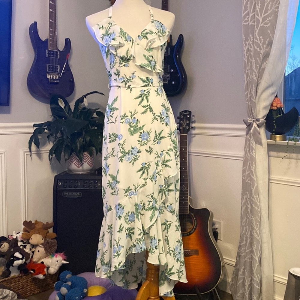 Summery Disney Blue and Green Ruffled Sundress